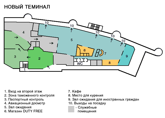 Схема нового терминала аэропорт Калининград (Храброво)